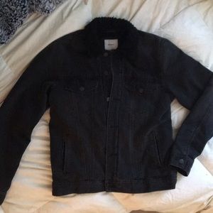 Black denim jacket